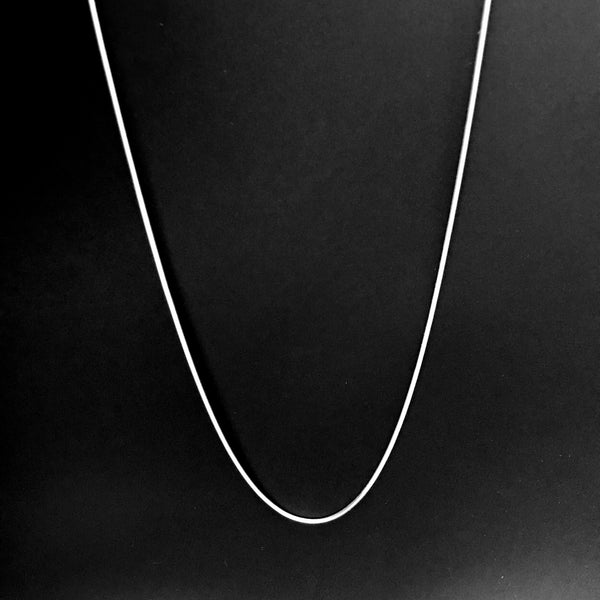 Mens plain silver chain sales