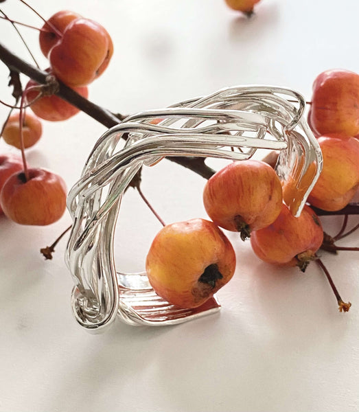 rivers of silver make this unique cuff