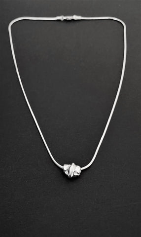 sterling silver bead on snake chain